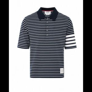Thom Browne Men 4-Bar Striped Polo